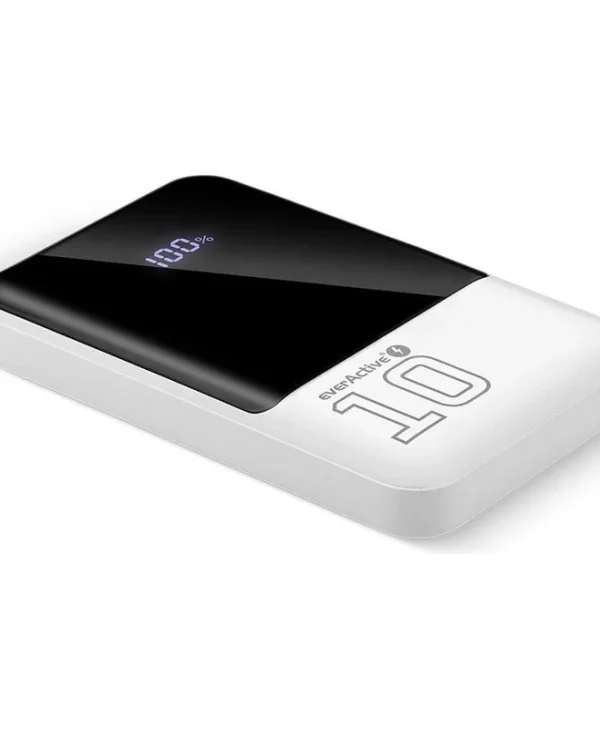 everActive EB-10Q Power Bank 10000mAh 22.5W με 2 Θύρες USB-A και Θύρα USB-C Λευκό