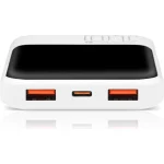 everActive EB-10Q Power Bank 10000mAh 22.5W με 2 Θύρες USB-A και Θύρα USB-C Λευκό - Image 3