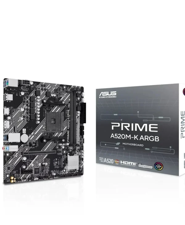 Asus Prime A520M-K ARGB Motherboard Micro ATX με AMD AM4 Socket 90MB1R00-M0EAY0