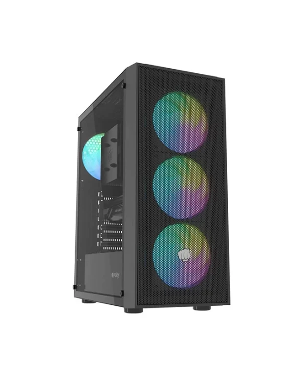Shobo SH8F Gaming Midi Tower Κουτί Υπολογιστή με Πλαϊνό Παράθυρο και ARGB Φωτισμό Μαύρο NFO-2402