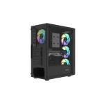 Shobo SH8F Gaming Midi Tower Κουτί Υπολογιστή με Πλαϊνό Παράθυρο και ARGB Φωτισμό Μαύρο NFO-2402 - Image 5