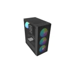 Shobo SH8F Gaming Midi Tower Κουτί Υπολογιστή με Πλαϊνό Παράθυρο και ARGB Φωτισμό Μαύρο NFO-2402 - Image 6