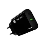 Natec Φορτιστής Χωρίς Καλώδιο με Θύρα USB-A και Θύρα USB-C 20W Power Delivery / Quick Charge 3.0 Μαύρος (Ribera NUC-2397) - Image 3