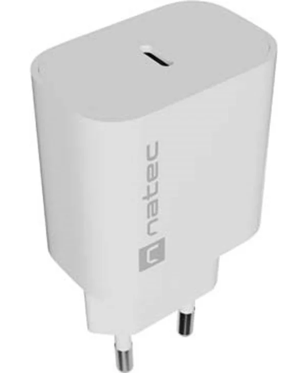 Natec Φορτιστής Χωρίς Καλώδιο με Θύρα USB-C 20W Power Delivery / Quick Charge 3.0 Λευκός (Ribera NUC-2394)
