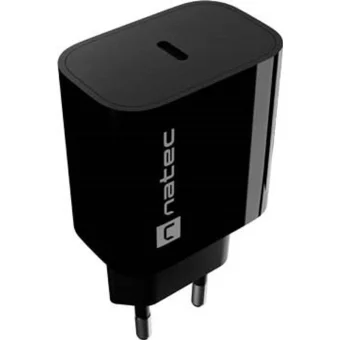 Natec Φορτιστής Χωρίς Καλώδιο με Θύρα USB-C 20W Power Delivery / Quick Charge 3.0 Μαύρος (NUC-2395)
