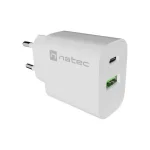 Natec Φορτιστής Χωρίς Καλώδιο με Θύρα USB-A και Θύρα USB-C 20W Power Delivery / Quick Charge 3.0 Λευκός (NUC-2396) - Image 2