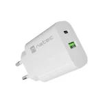Natec Φορτιστής Χωρίς Καλώδιο με Θύρα USB-A και Θύρα USB-C 20W Power Delivery / Quick Charge 3.0 Λευκός (NUC-2396) - Image 3