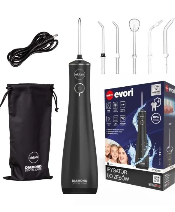 Eldom Water Flosser με Θήκη Ταξιδίου Μαύρο RY200C