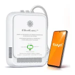 Natural Gas Carbon Monoxide Leak Sensor 2 In 1 Certified Qoltec Tuya Wi-fi 85db Alarm Led 52654