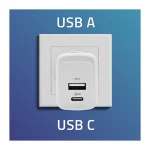 Qoltec Φορτιστής Χωρίς Καλώδιο GaN με Θύρα USB-A και Θύρα USB-C 45W Power Delivery / Quick Charge 3.0 Λευκός (51825) - Image 4