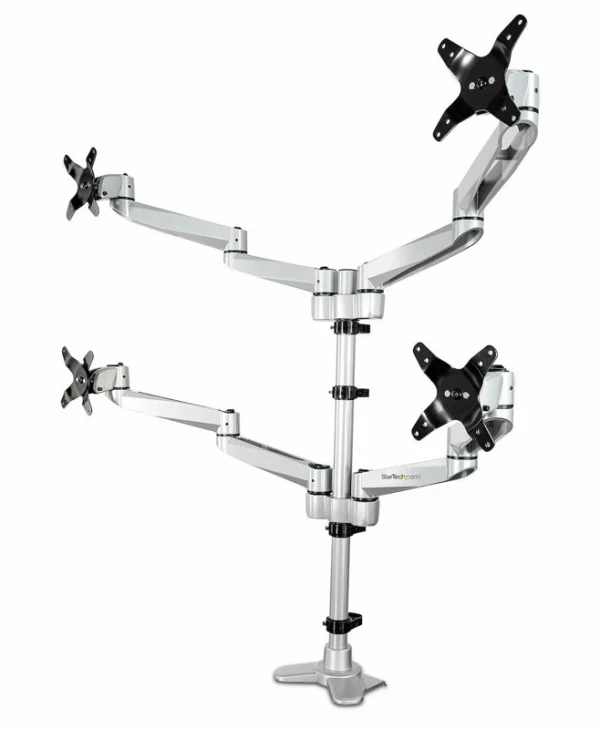 StarTech Βάση Γραφείου για 4 Οθόνες έως 30" με Βραχίονα (S55058787) ARMQUADPS