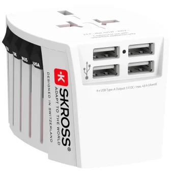 Skross Αντάπτορας Πρίζας από Universal σε Universal με 4 Θύρες USB 1.302961