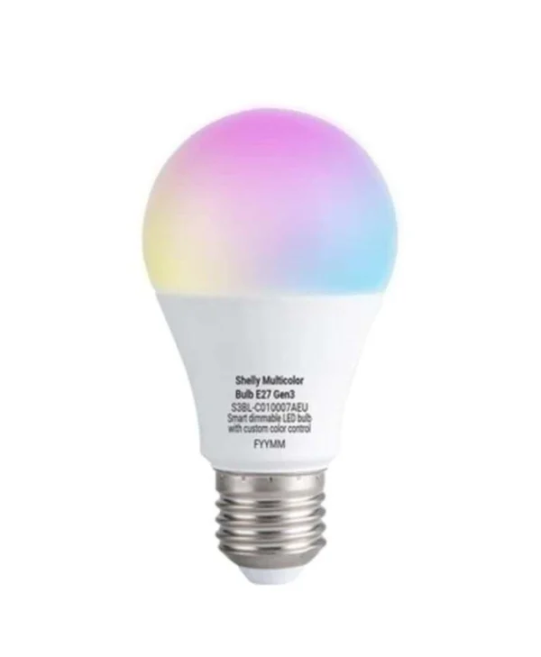 Shelly Smart Λάμπα LED για Ντουί E27 RGB Multicolor Bulb E27 Gen3