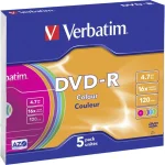 Verbatim Εγγράψιμα DVD-R 16x 4.7GB 5τμχ 43557