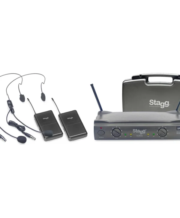 Stagg UHF WIRLSS 2HEADST.864.2-864.7 Σετ Ασύρματο Δυναμικό Μικρόφωνο Κεφαλής, Ζώνης για Φωνητικά SUW 50 HH FH EU