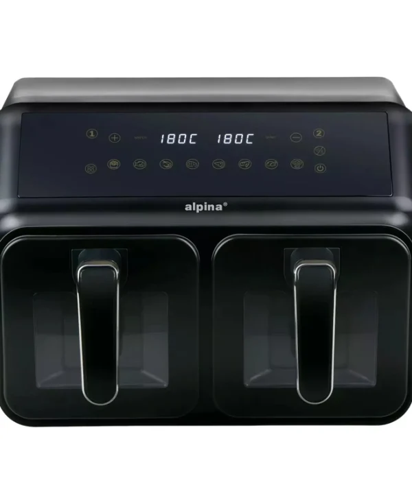 Alpina Air Fryer με Wi-Fi & Διπλό Αποσπώμενο Κάδο 8lt Μαύρο ALP-BL-27219