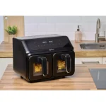 Alpina Air Fryer με Wi-Fi & Διπλό Αποσπώμενο Κάδο 8lt Μαύρο ALP-BL-27219 - Image 2