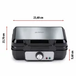 Alpina Appliances Βαφλιέρα για Ορθογώνιες Βάφλες 2 Θέσεων 1000W ALP-BL-22325 - Image 3