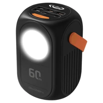 GoGEN Power Bank 60000mAh με 4 Θύρες USB-A και 2 Θύρες USB-C Μαύρο GOG-PB600001B