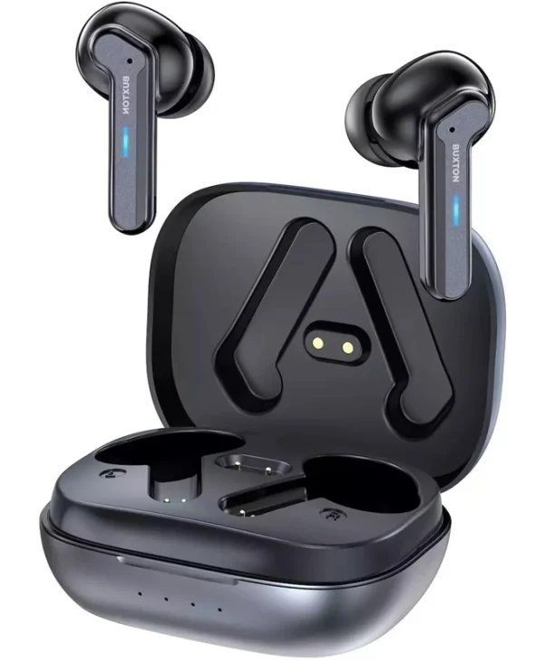 Buxton BTW8200 Raccoon In-ear Bluetooth Handsfree Ακουστικά με Αντοχή στον Ιδρώτα και Θήκη Φόρτισης Μαύρα (BX)BTW8200