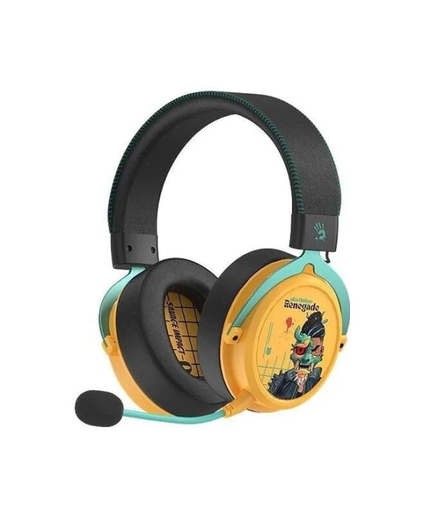 A4Tech Bloody MR595 Ασύρματο Over Ear Gaming Headset με σύνδεση Bluetooth Κίτρινο 8518300090