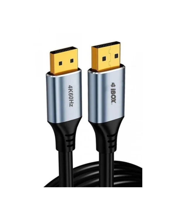 iBox ITVDP012 Καλώδιο DisplayPort male - DisplayPort male 2m Μαύρο