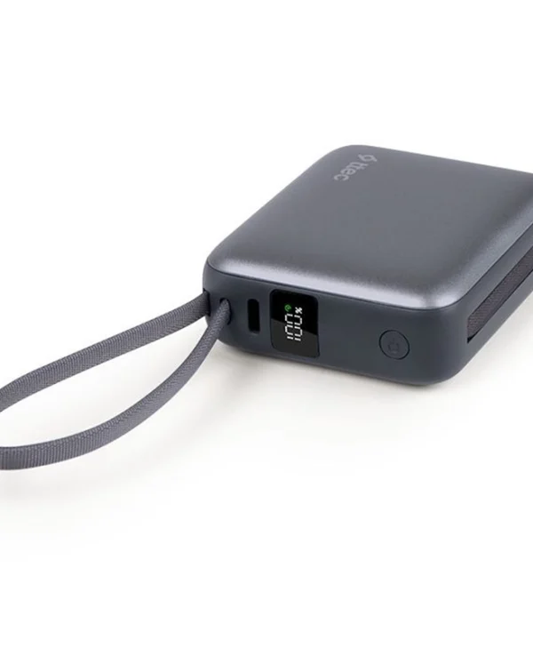 TTEC ReCharger Mini LCD Power Bank 10000mAh 20W με Θύρα USB-C Power Delivery Γκρι 2BB231GR
