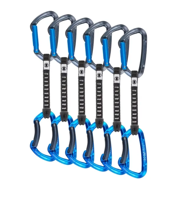 Skylotec Lime Set Ul Climbing Quickdraws 6 Pack 12 Cm Anthracite Electric Blue 727428