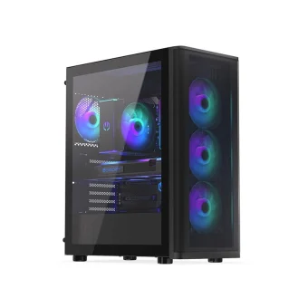 Endorfy Ventum 400 ARGB Midi Tower Κουτί Υπολογιστή Μαύρο EY2A023