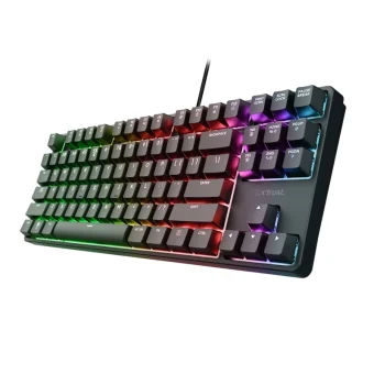 Trust 25724 Gaming Μηχανικό Πληκτρολόγιο Tenkeyless με Huano Brown διακόπτες και RGB φωτισμό (Αγγλικό US)