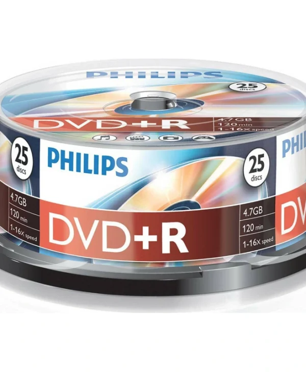 Philips Εγγράψιμα DVD+R 16x 4.7GB Cake Box 25τμχ DR4S6B25F/00