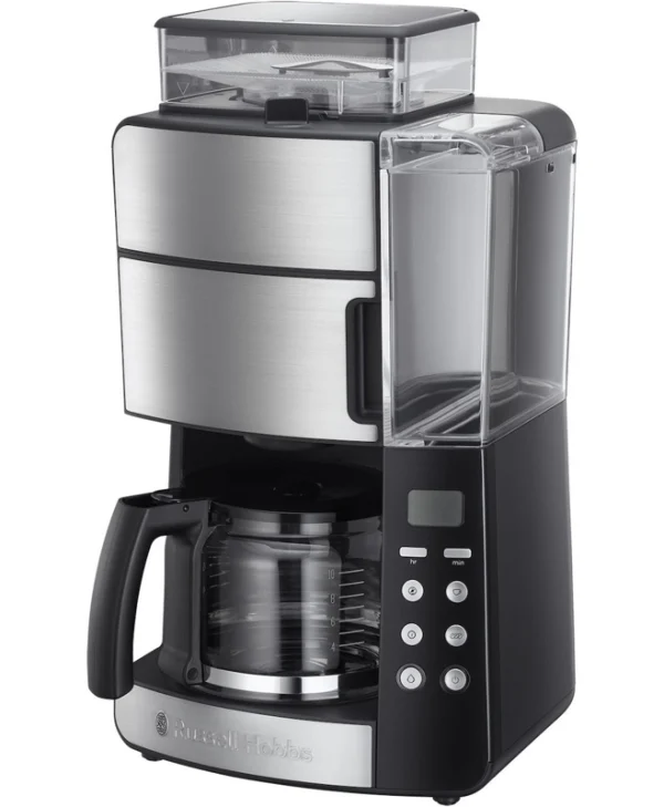 Russell Hobbs Grind & Brew Προγραμματιζόμενη Καφετιέρα Φίλτρου 1000W Silver 25610-56