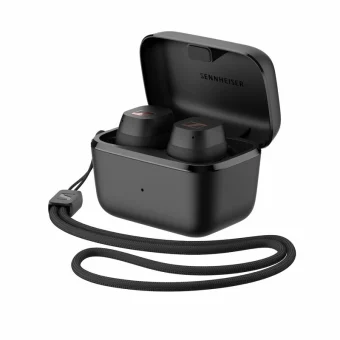 Sennheiser Sport True Wireless In-ear Bluetooth Handsfree Ακουστικά με Αντοχή στον Ιδρώτα και Θήκη Φόρτισης Μαύρα 509299