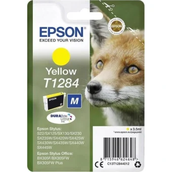 Epson T1284M Γνήσιο Μελάνι Εκτυπωτή InkJet Κίτρινο (C13T12844010 C13T12844012) C13T12844011
