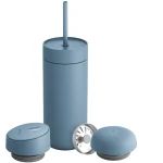 Fellow Ποτήρι Θερμός Γυάλινο / Ανοξείδωτο BPA Free 473ml Hazy Blue με Καλαμάκι 840228808497 - Image 6