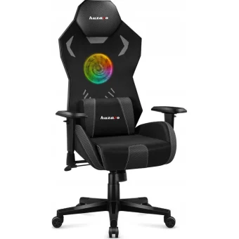 Huzaro Combat 7.6 Υφασμάτινη Καρέκλα Gaming με Ρυθμιζόμενα Μπράτσα και RGB Φωτισμό Μαύρη HZ-COMBAT 7.6 RGB BLACK