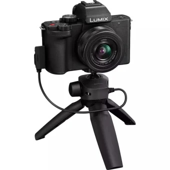 Panasonic C-G100D Mirrorless Φωτογραφική Μηχανή Kit (G Vario 12-32mm F3.5-5.6 Asph. Mega OIS) + Tripod Grip Μαύρη DC-G100DVEGK