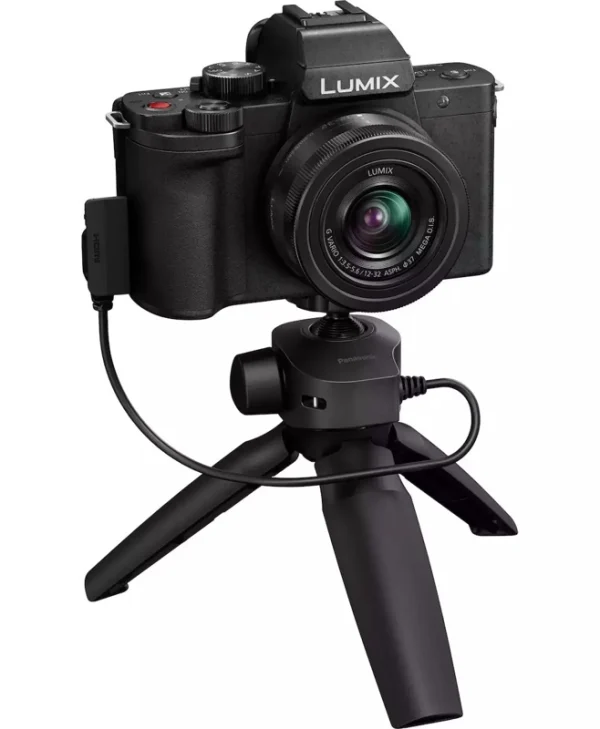 Panasonic C-G100D Mirrorless Φωτογραφική Μηχανή Kit (G Vario 12-32mm F3.5-5.6 Asph. Mega OIS) + Tripod Grip Μαύρη DC-G100DVEGK