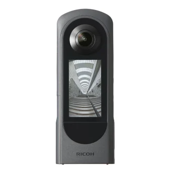 Ricoh Theta X 2023 46GB Action Camera 5K Λήψης 360° με Οθόνη Αφής 2.25" και Wi-Fi Μαύρη 910846