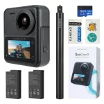 Kandao QooCam 3 Travel Kit 64GB Action Camera 5K Λήψης 360° Υποβρύχια με Οθόνη Αφής 1.9" και Wi-Fi Μαύρη Q23G-02 - Image 2