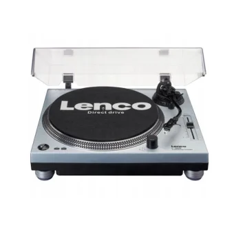 Lenco L-3809ME Πικάπ με Direct Drive και Προενίσχυση Ασημί