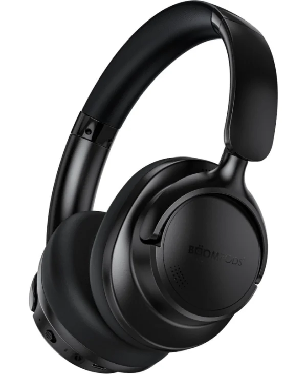Boompods Headpods ANC+ Ασύρματα / Ενσύρματα Over Ear Ακουστικά με 55 ώρες Λειτουργίας Μαύρα HPANCB