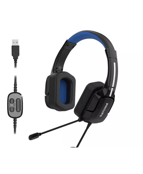 Philips 4000 Series TAGH401BL Over Ear Gaming Headset με σύνδεση USB TAGH401BL/00