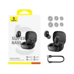 Baseus Bass BD1 In-ear Bluetooth Handsfree Ακουστικά με Αντοχή στον Ιδρώτα και Θήκη Φόρτισης Cosmic Black A0009900 - Image 5