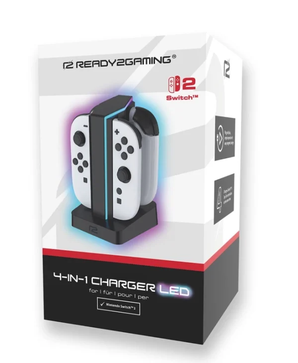 Nintendo Βάση για 1 χειριστήριο Switch 2 Μαύρη R2GNSW24IN2CHARGERLED