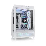 Thermaltake The Tower 500 Gaming Midi Tower Κουτί Υπολογιστή με Πλαϊνό Παράθυρο και RGB Φωτισμό Snow White CA-1X1-00M6WN-00