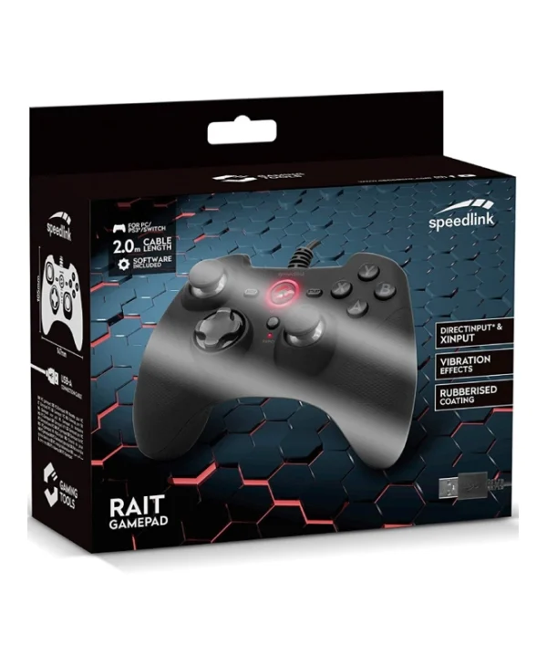 SpeedLink Rait Ενσύρματο Gamepad για PC / PS3 / Switch Μαύρο SL-650010-BK