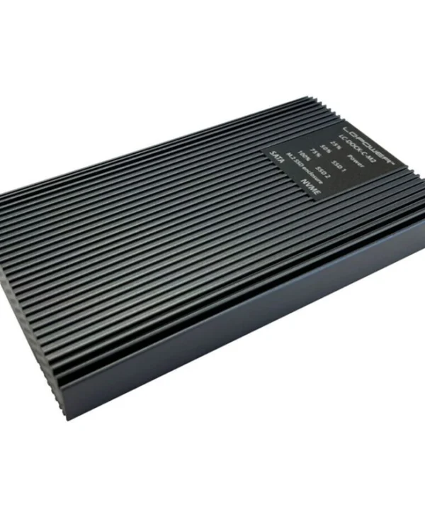 LC-Power Θήκη για 2 Σκληρούς Δίσκους M.2 PCI Express / SATA III με σύνδεση USB 3.2 σε Γκρι χρώμα LC-DOCK-C-M2