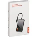 Lenovo 100 USB-C Docking Station με HDMI 4K PD και σύνδεση 2 Οθονών Μαύρο GX91M73945 - Image 3