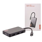 Lenovo 100 USB-C Docking Station με HDMI 4K PD και σύνδεση 2 Οθονών Μαύρο GX91M73945 - Image 4